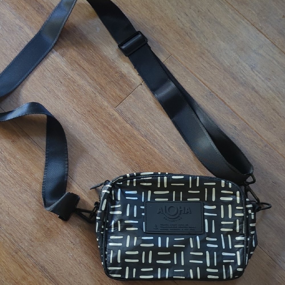 ALOHA Collection Black Rattan Le Tour Crossbody Bag